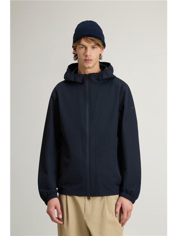 Woolrich Coat Melton blue