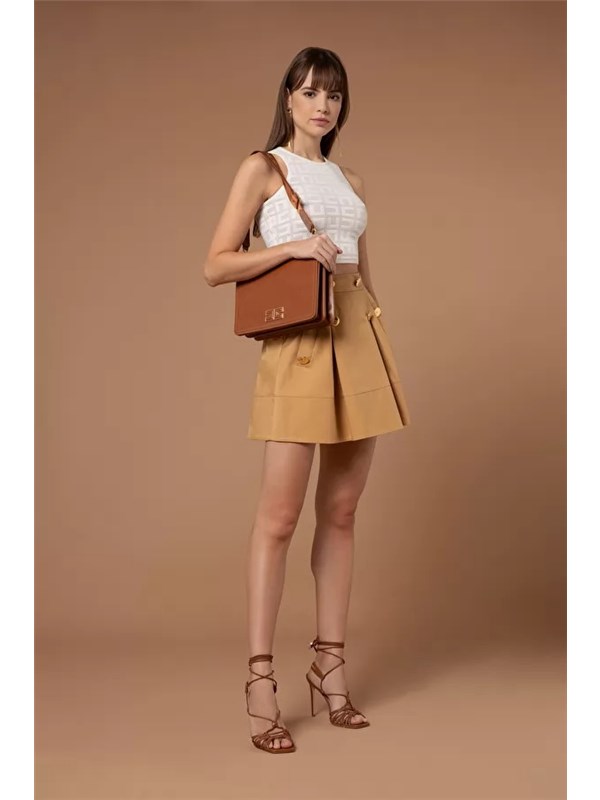 Elisabetta Franchi Miniskirt Caramel
