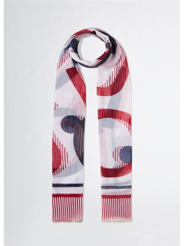 LIU  JO Stola St.strip.rosso pomp.