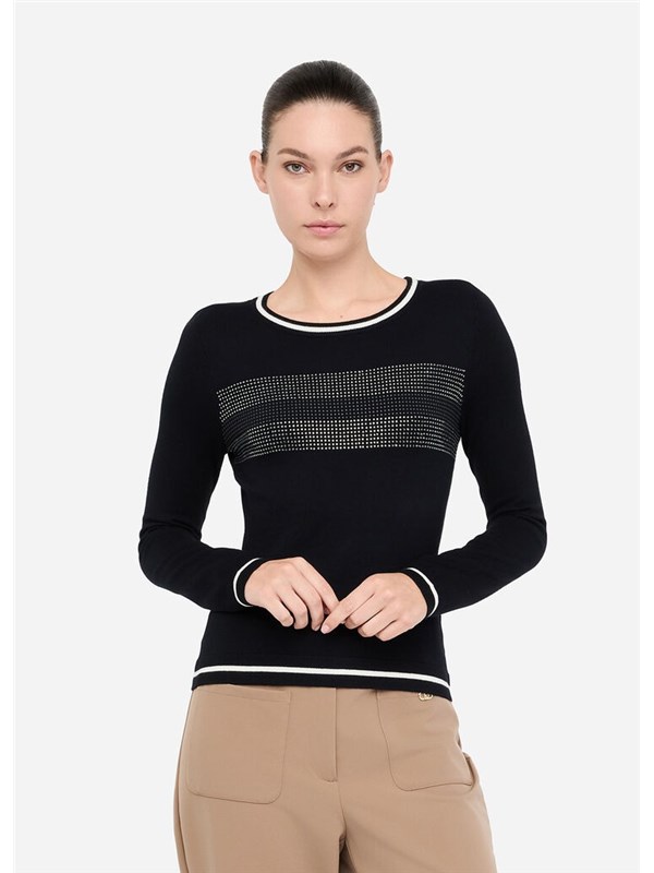 LIU-JO SPORT Maglia Nero/bianco latte