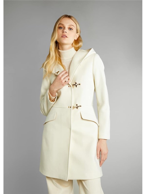 FAY Overcoat Wool white