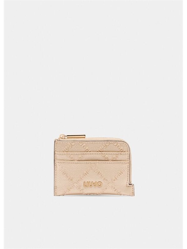 LIU  JO Credit card holder Light gold