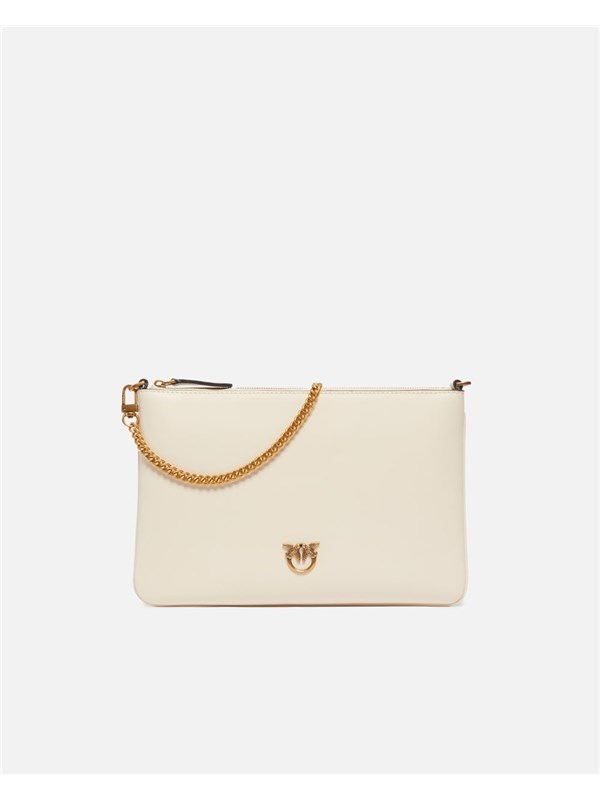 Pinko Pelletteria Borsa A Tracolla Bianco seta-antique gold