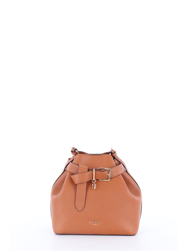 TWINSET Borsa a Secchiello Cuoio