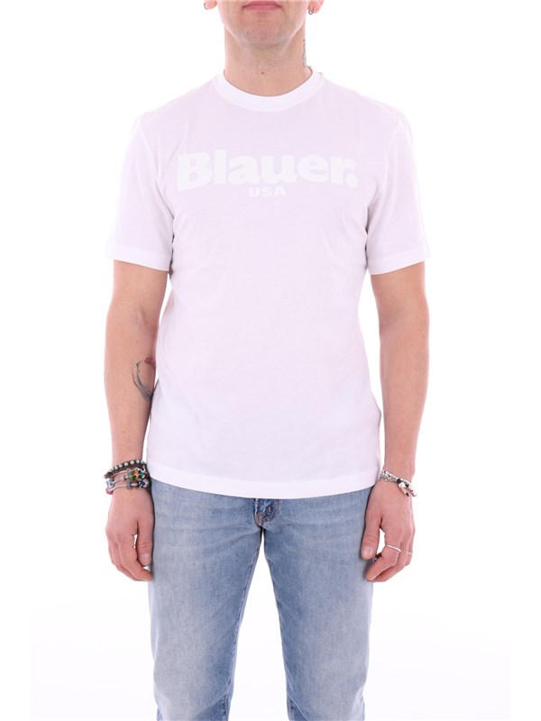 Blauer T-shirt Optical white