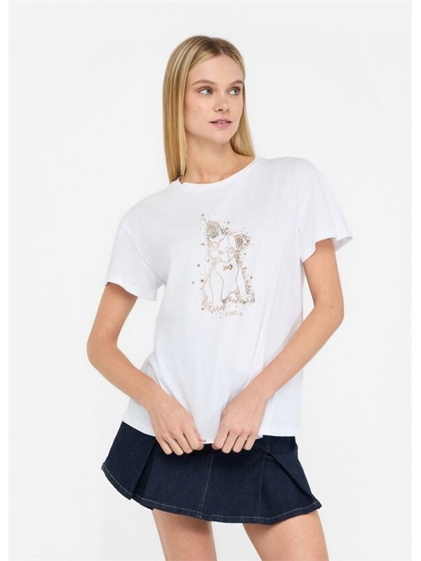 LIU  JO T-shirt Bianco/dog fashion