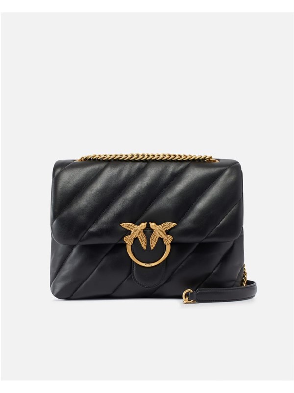 Pinko Pelletteria Borsa A Tracolla Nero/antique gold