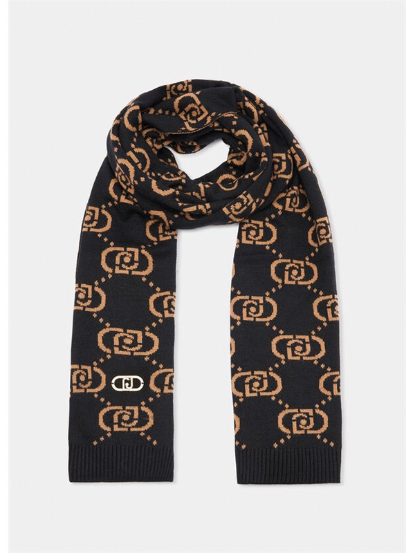 LIU  JO Sciarpa Nero/cammello