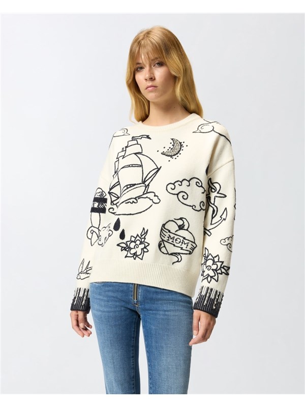 Pinko Maglia Bianco/blu