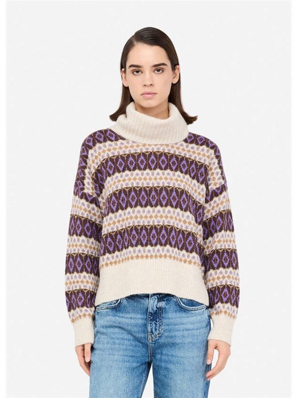 LIU  JO Maglia Violet jacquard