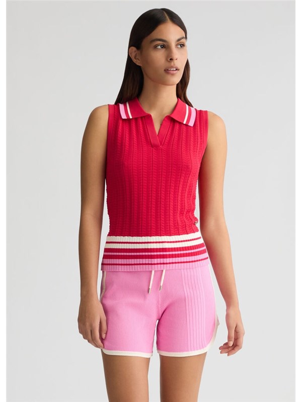 LIU-JO SPORT Top Red/white milk/candy